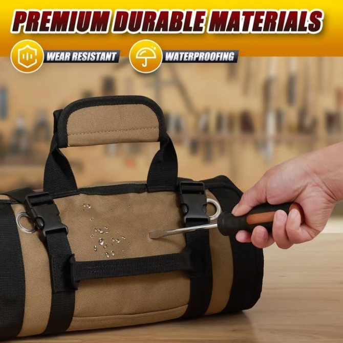 🎁Καυτή Προσφορά 49% ΕΚΠΤΩΣΗ🔥Φορητή Πτυσσόμενη Τσάντα Αποθήκευσης Εργαλείων, Τσάντα Εργαλείων με Ρολάρισμα